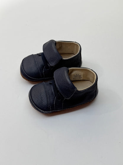 Robeez Navy Leather Baby Sneaker 9-12m