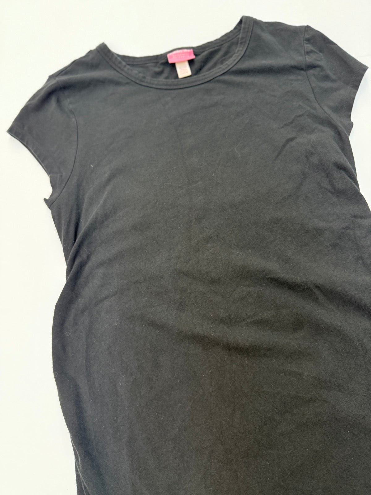 Paisley Sky Maternity Black T-Shirt Dress XL