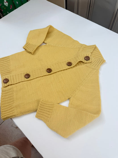 Nooks Design Yellow Merino Cardigan 2-4Y