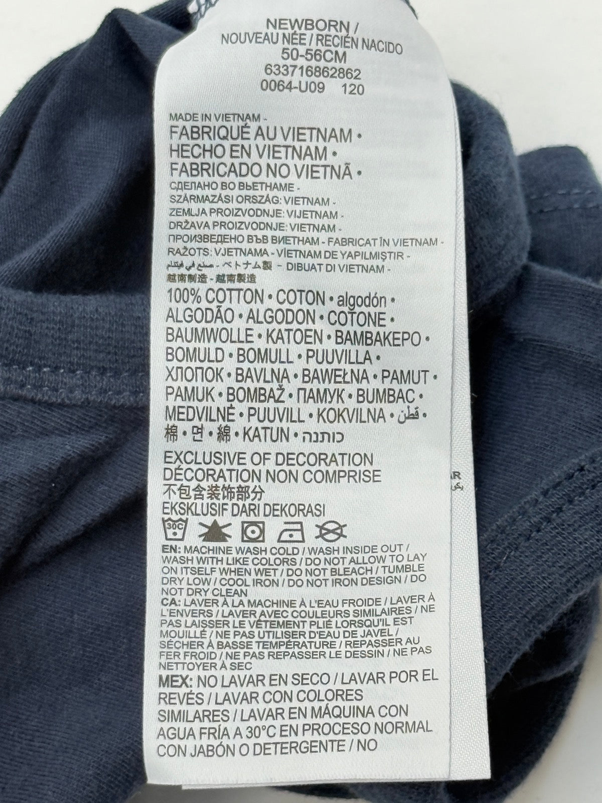 Levi's Navy Logo Bodysuit Newborn