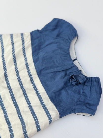 Baby Gap Blue Striped Dress 6-12m