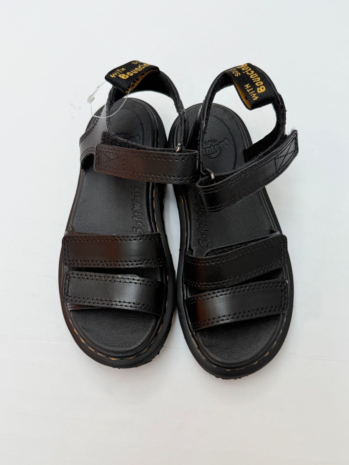 New- Dr. Martens Black Leather Strap Sandals US13