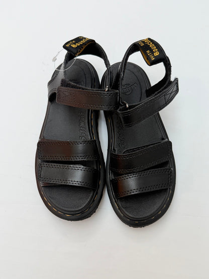 New- Dr. Martens Black Leather Strap Sandals US13
