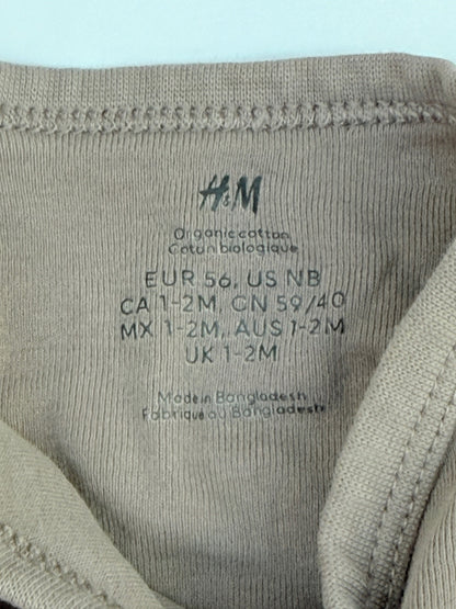 H&M Organic Cotton Wrap Bodysuit Newborn