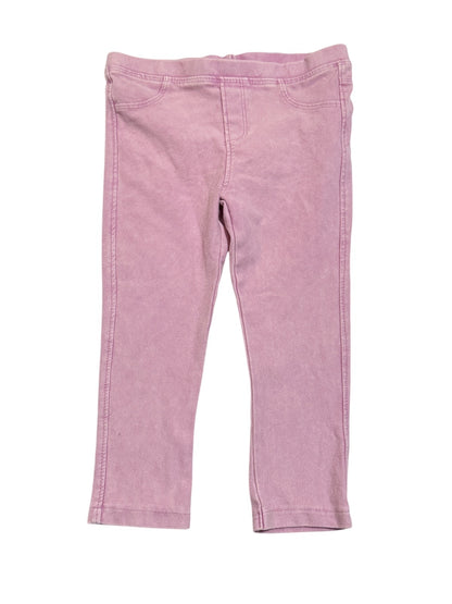 NWT- Zara Pink Denim Leggings 18-24M