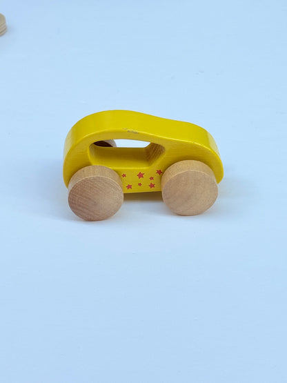 Hape Little Auto Yellow Wooden Toy Car