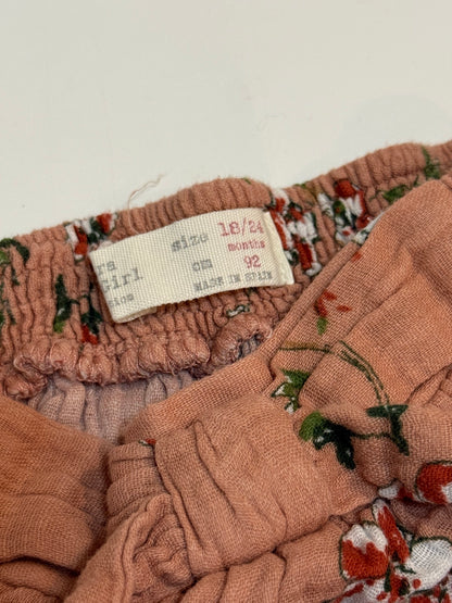Zara Floral Pink Muslin Skirt 18-24m