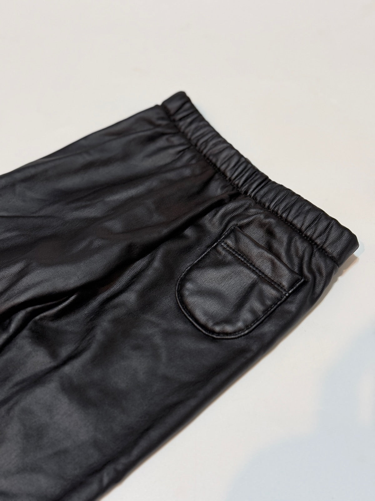 Zara Black Faux Leather Fleece-Lined Pants 18m