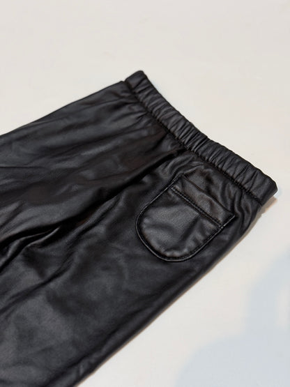 Zara Black Faux Leather Fleece-Lined Pants 18m