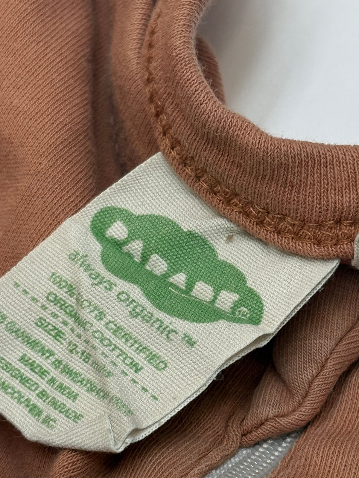 Parade Organic Cotton Zip Romper 12-18m