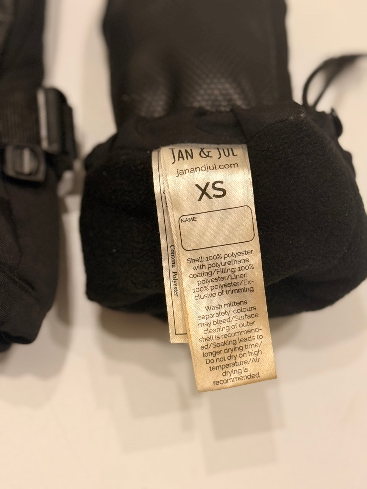 Jan & Jul Black Thinsulate Waterproof Mittens XS 0-2Y