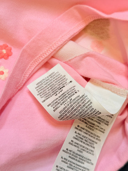 Boden Cat Embroidered Pink T-Shirt 5-6Y