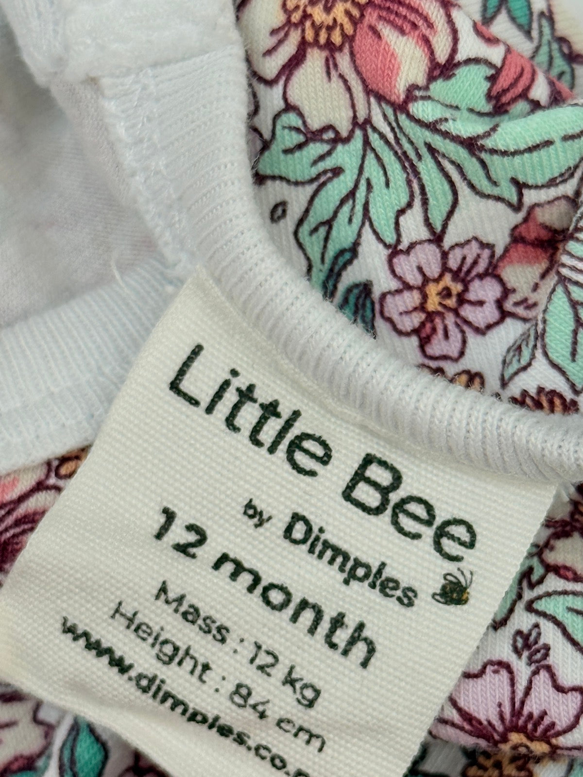 Little Bee by Dimples Floral Dress 12 Month
