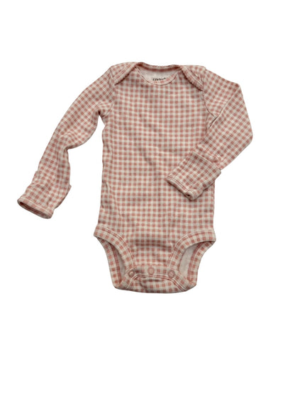 Carter's Pink Gingham Long Sleeve Bodysuit 3m