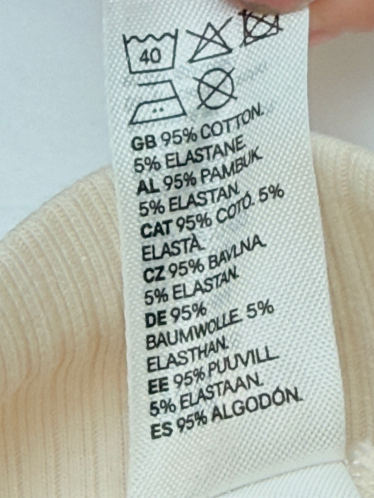 H&M Ribbed Bear Ear Beanie 2-6M
