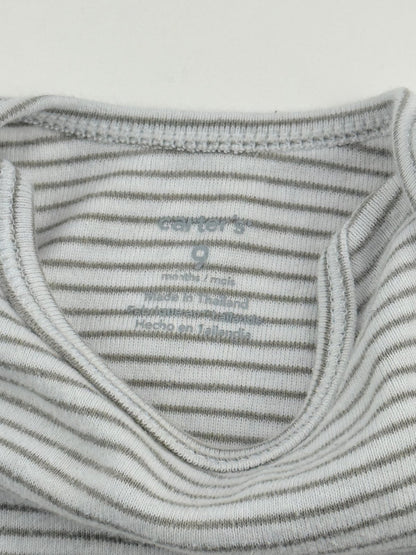 Carter's Gray Striped Bodysuit 9M