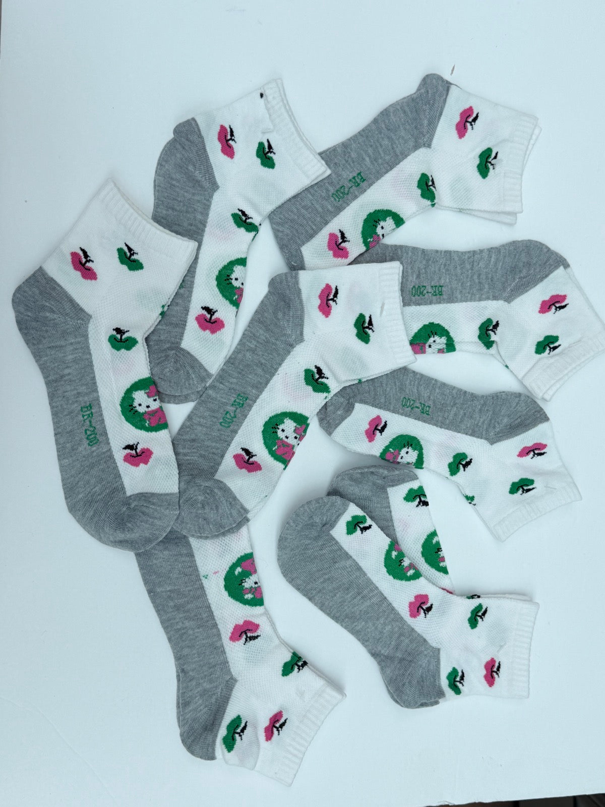 Brand New Hello Kitty Ankle Socks 8pc Bundle 5-9Y