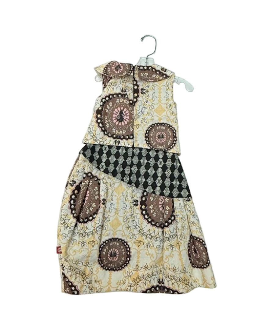 Redish Kids Patchwork Print Linen Dress Size 4