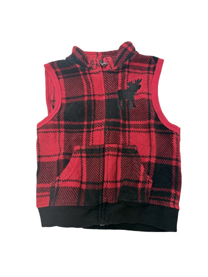 George Baby Plaid Fleece Vest 12-18M