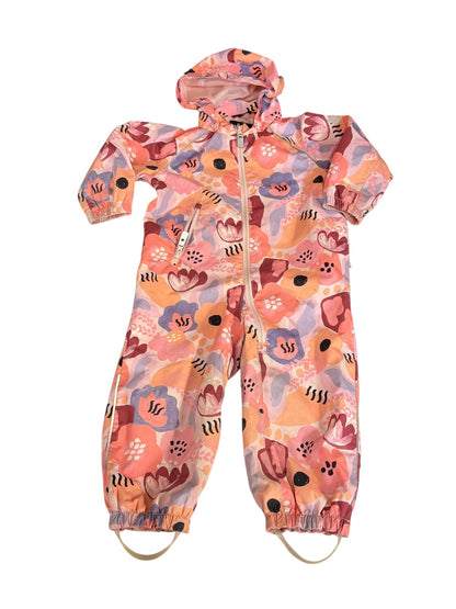 Reima Floral Rainsuit Coverall Size 2T