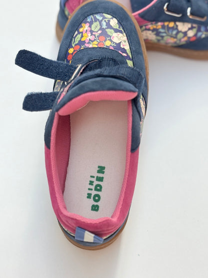 Mini Boden Floral Sneakers Size 32