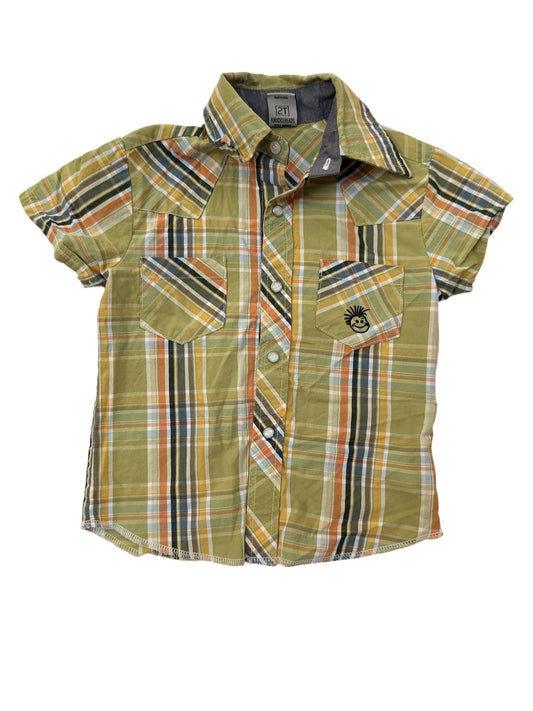 Knuckleheads Plaid Button-Up Shirt 2T