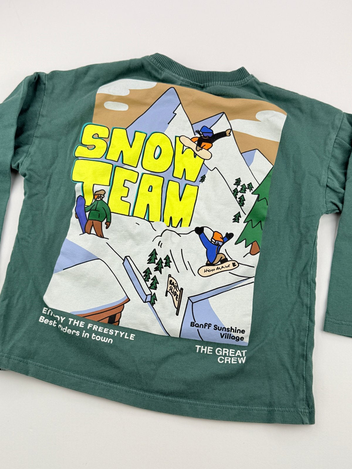 Zara Snow Team Snowboard Long Sleeve T-Shirt Size 6Y