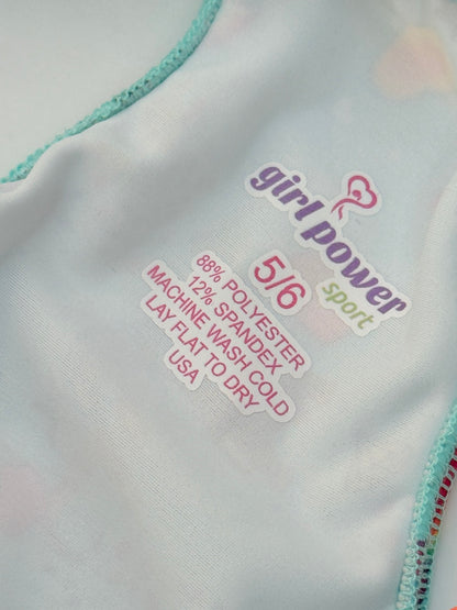 Girl Power Sport Rainbow Romper Size 5 6