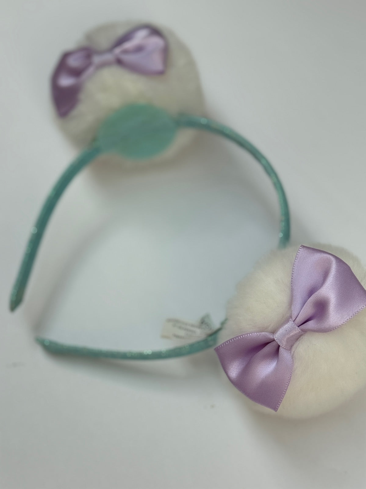 Disney Minnie Mouse Style Puff Ears Headband Teal Purple 3Y+