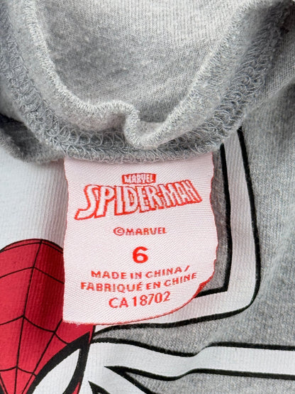 Marvel Spider-Man Gray Graphic T-Shirt Size 6
