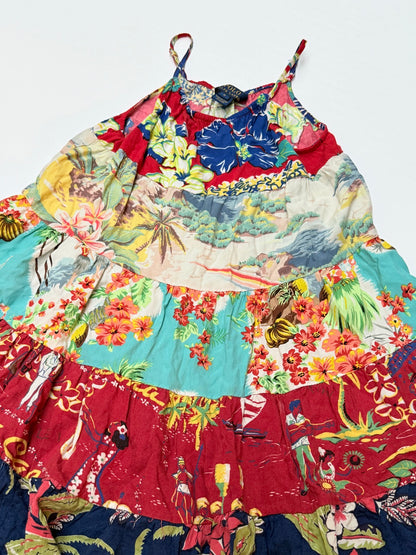 Polo Ralph Lauren Hawaiian Print Tiered Dress 6