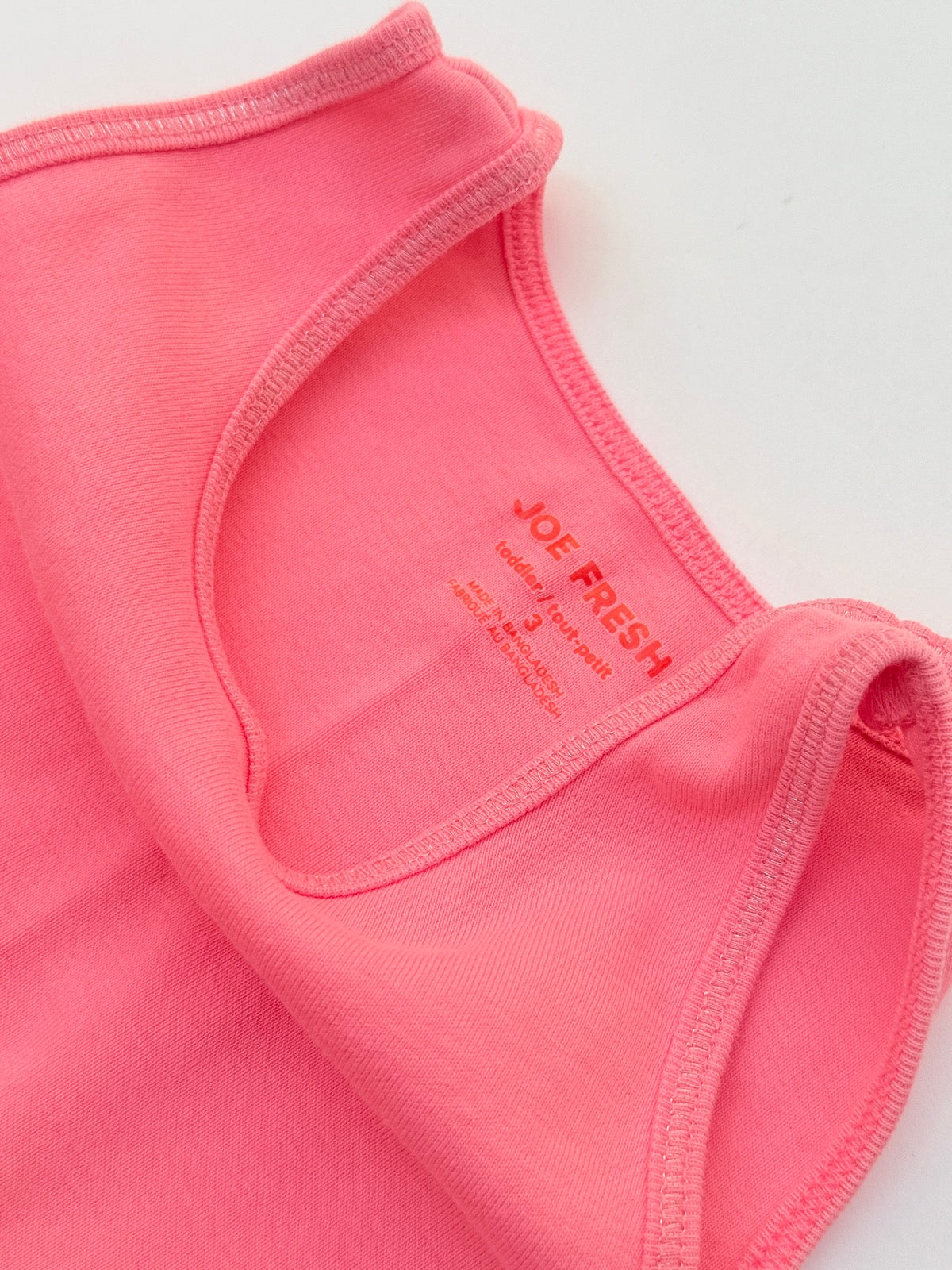 Joe Fresh Pink Tank Top Toddler Size 3