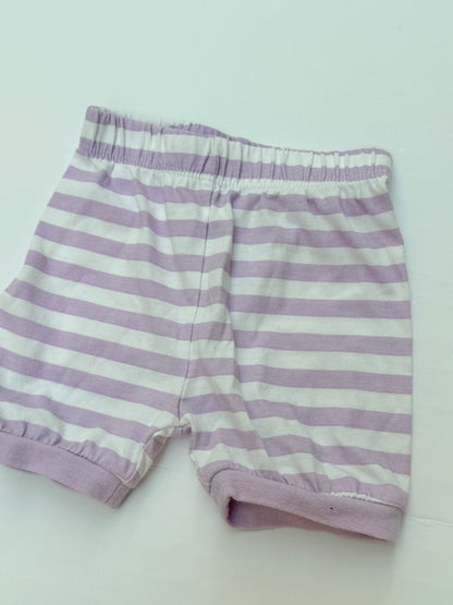 Disney Baby Striped Shorts Size 3-6M