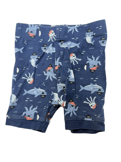 Old Navy Shark Pirate Print Shorts 18-24M