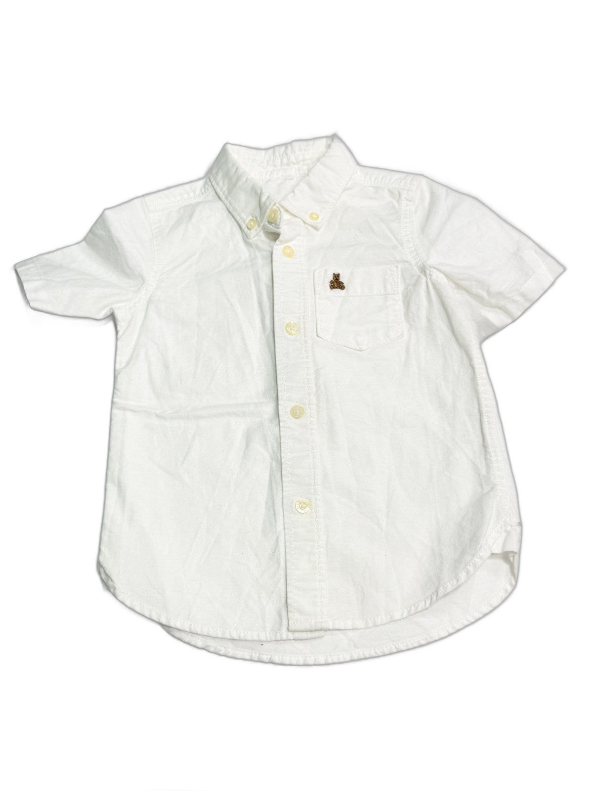Gap White Oxford Button-Down Shirt 3T