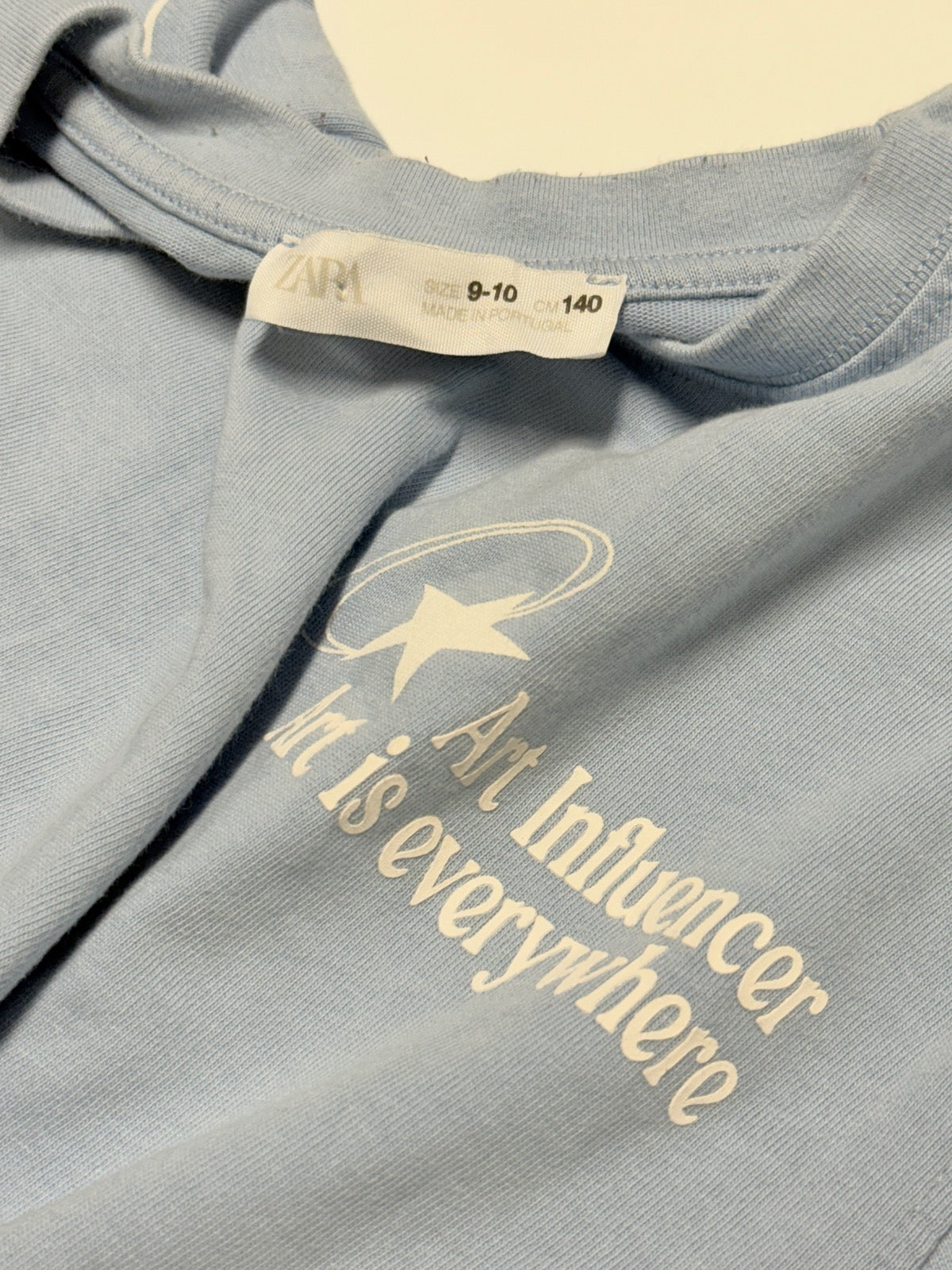 Long Sleeve Tee Zara Light Blue Size 9-10