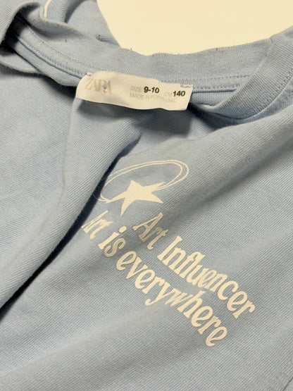 Long Sleeve Tee Zara Light Blue Size 9-10