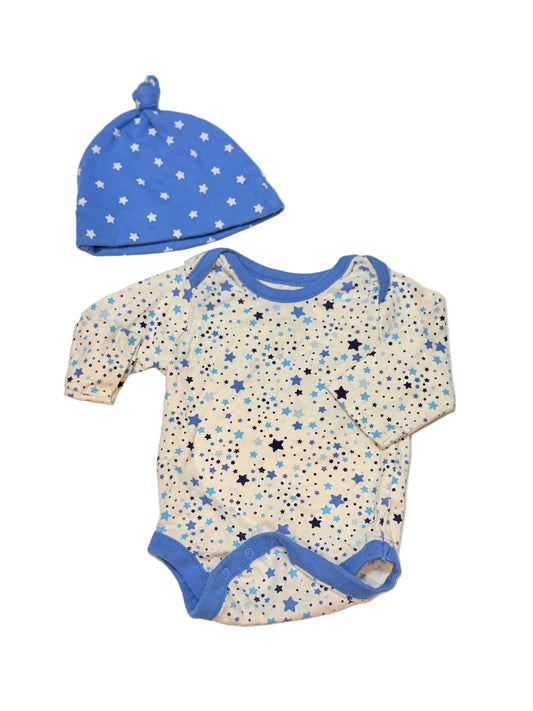 Children's Place Star Bodysuit Hat Set 3-6m