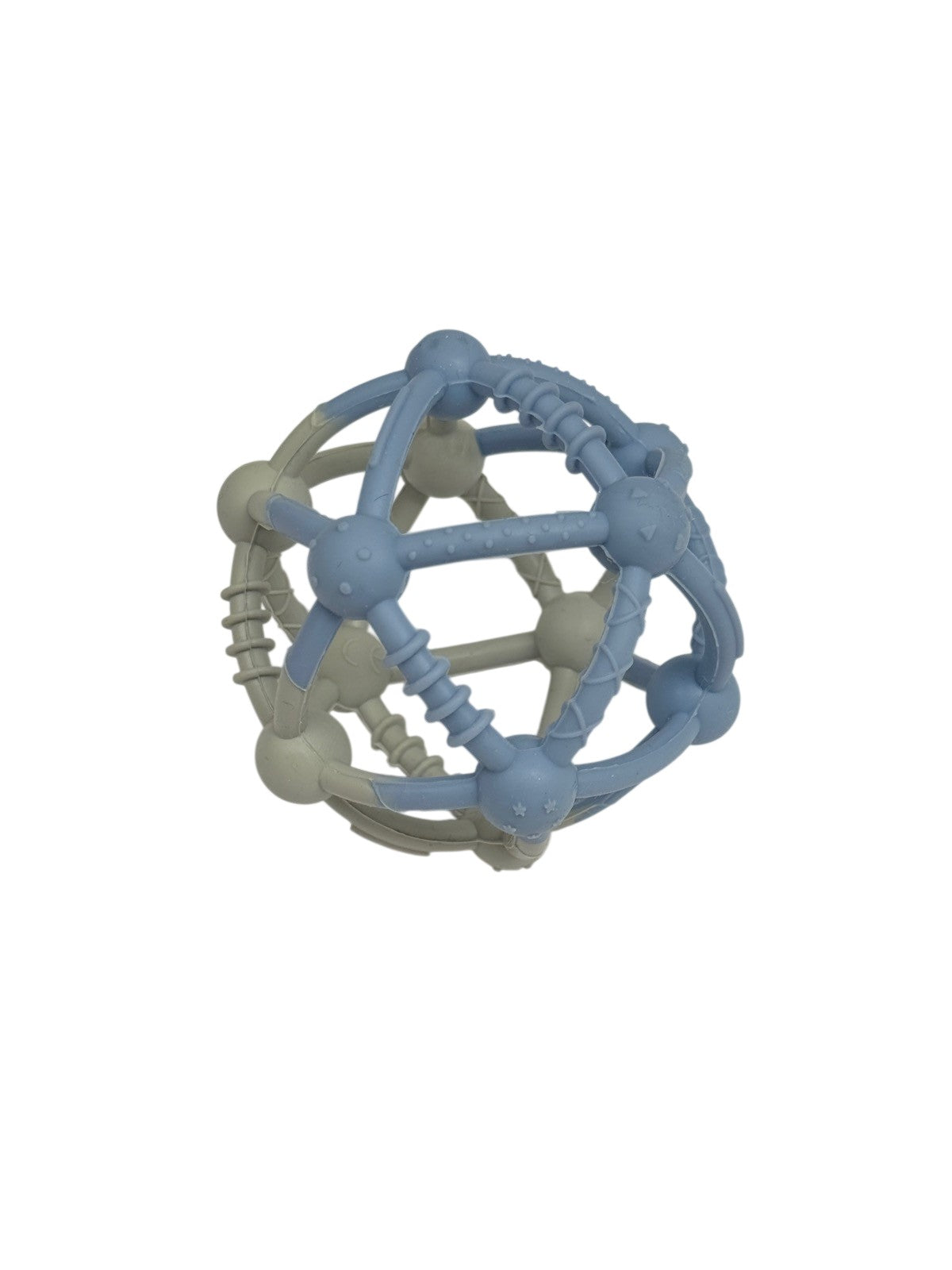 Silicone Sensory Teether Ball Blue Gray