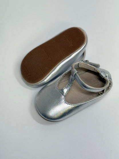 Baby Gap Silver T-Strap Mary Jane Size 3