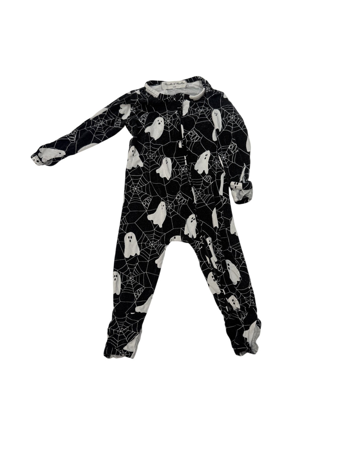 Bambi & Birdie Ghost Print Footie 3-6M