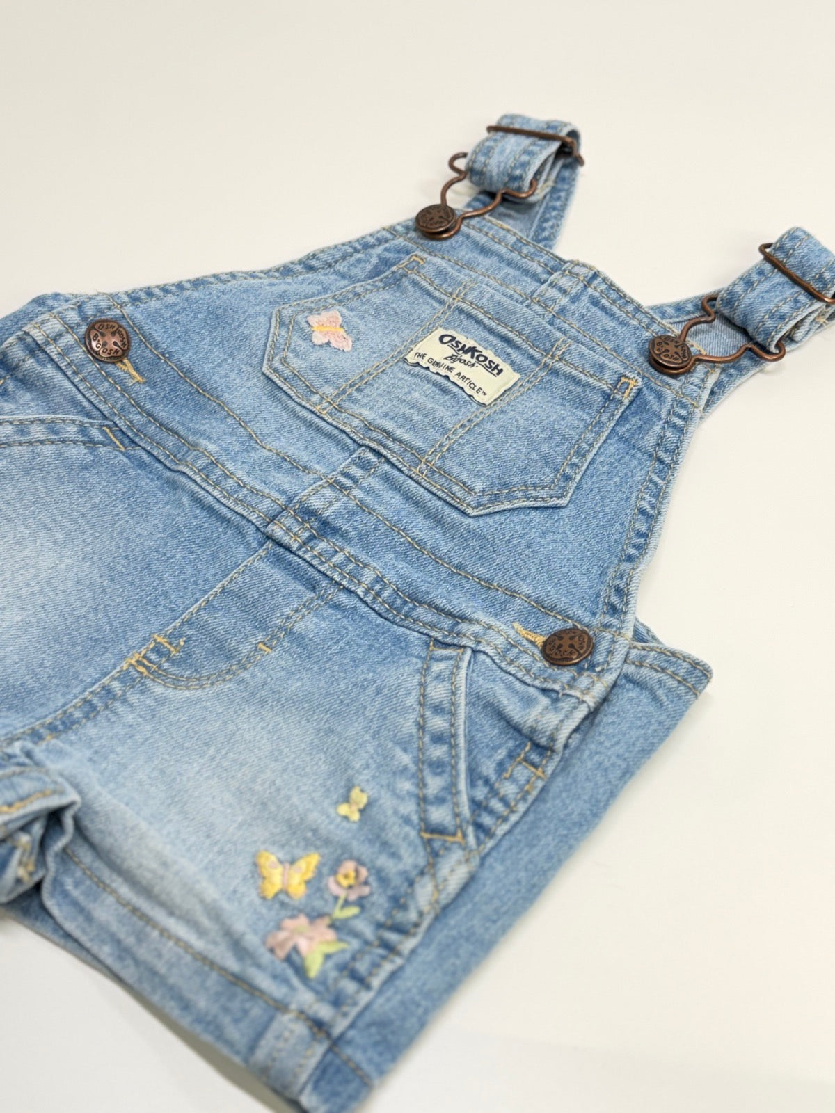 OshKosh B'gosh Light Wash Denim Shortalls 6M