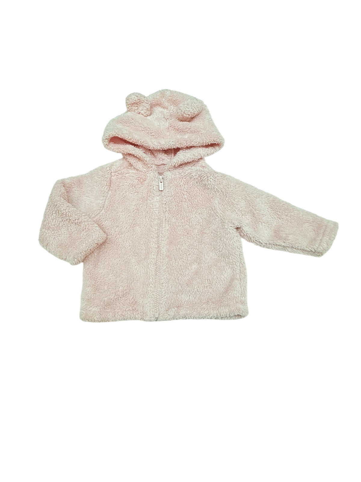 Old Navy Pink Sherpa Bear Ear Jacket 12-18M