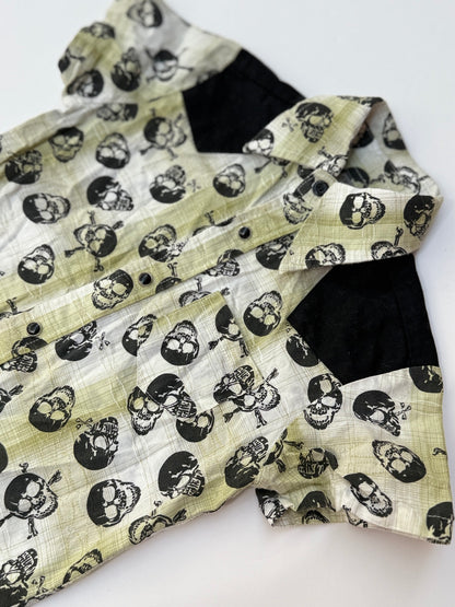 Knuckleheads Skull Print Button Shirt Size 4