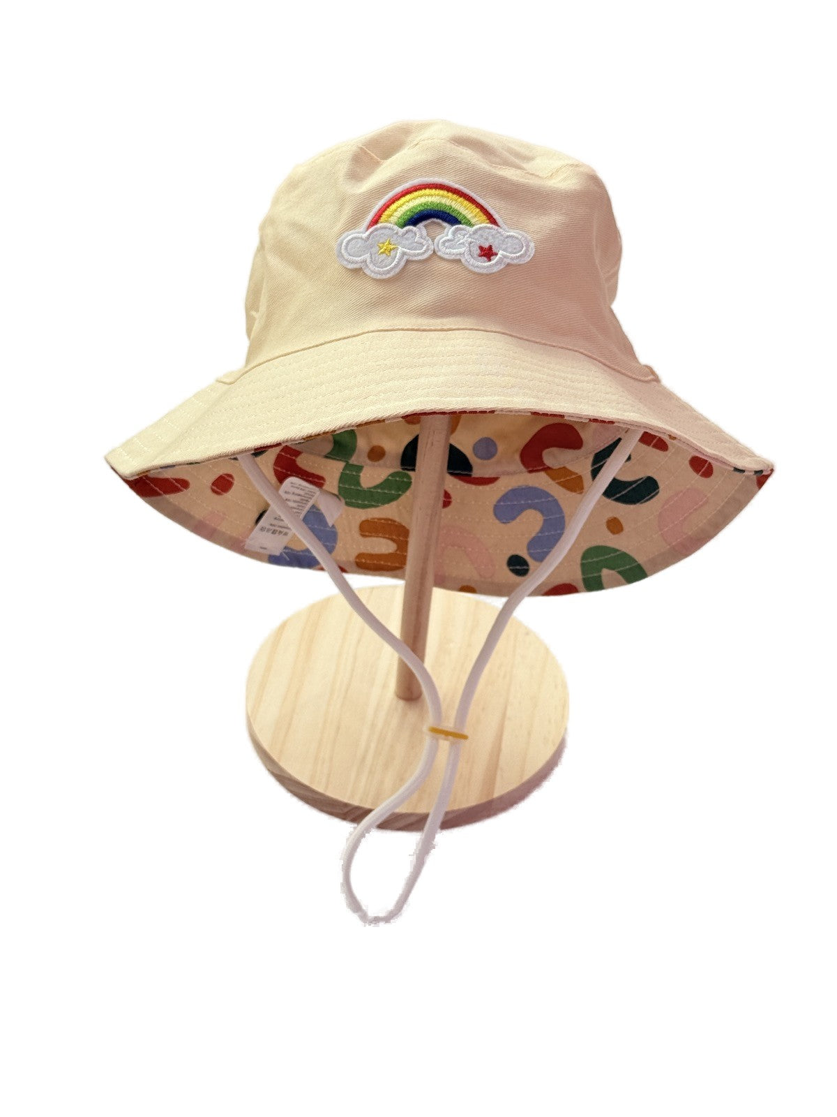 Rainbow Embroidered Reversible Bucket Hat Size 12-24m