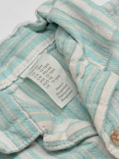 H&M Striped Shirt and Shorts Set 12-18m
