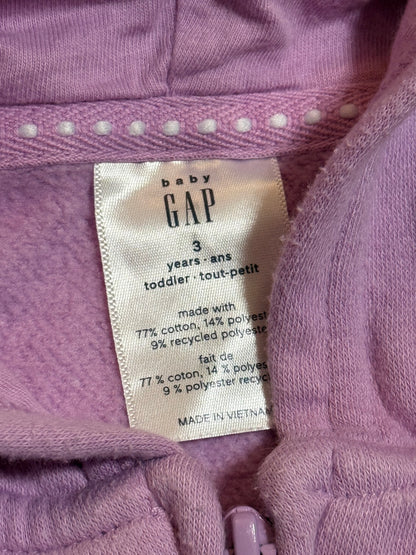 Baby Gap Purple Logo Zip Hoodie 3T