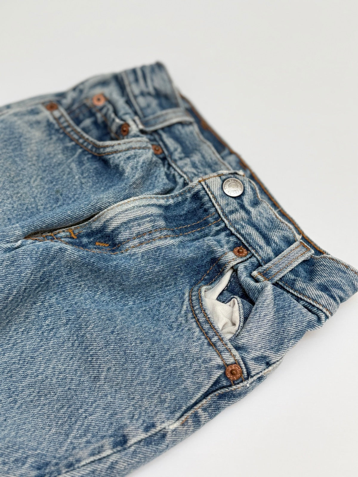 Vintage 1992 Levi's 501 Distressed Denim Jeans Kids Size 5