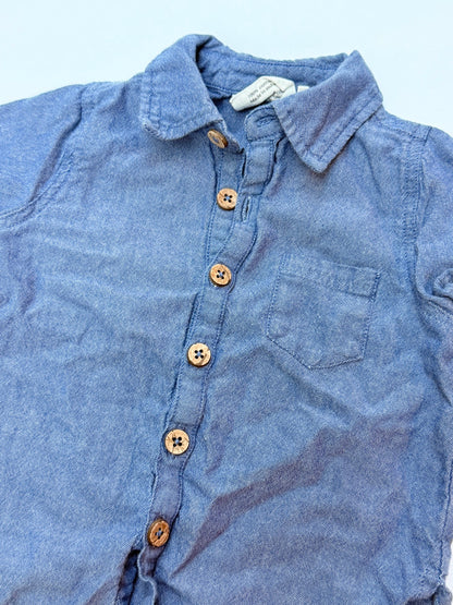 City Mouse Chambray Button-Up Shirt 18-24M