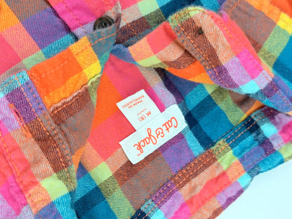 Cat & Jack Plaid Button-Up Shirt Size M (8)